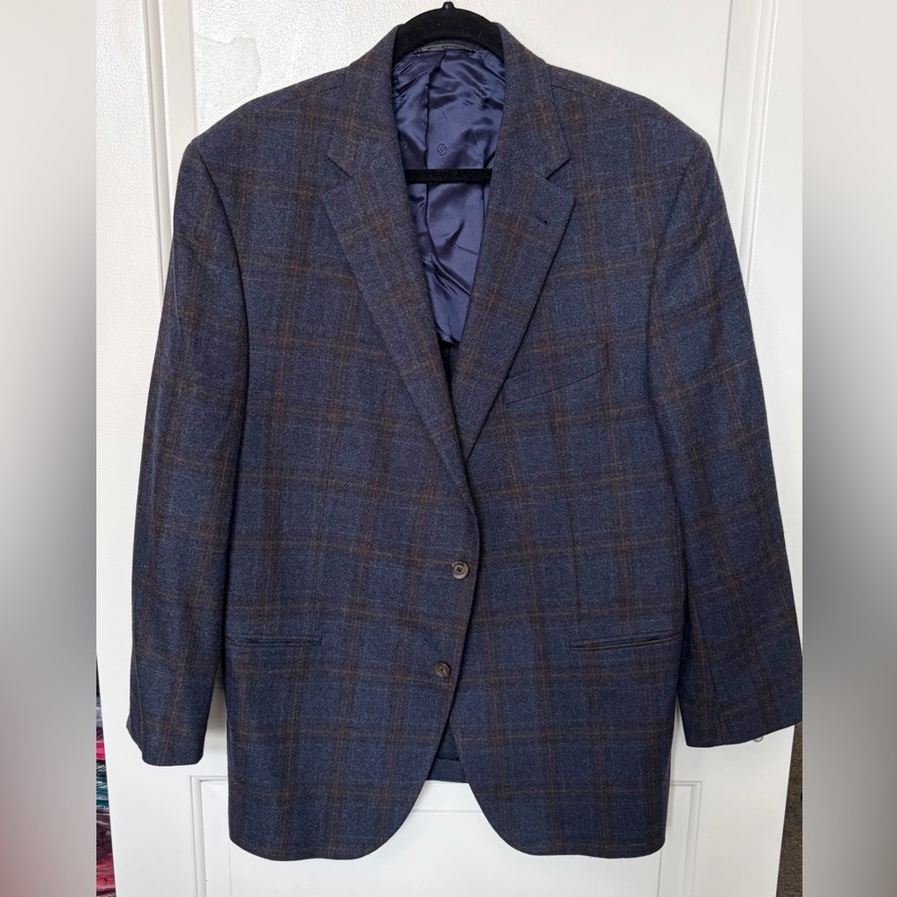 David Donahue Plaid Wool Sport Coat